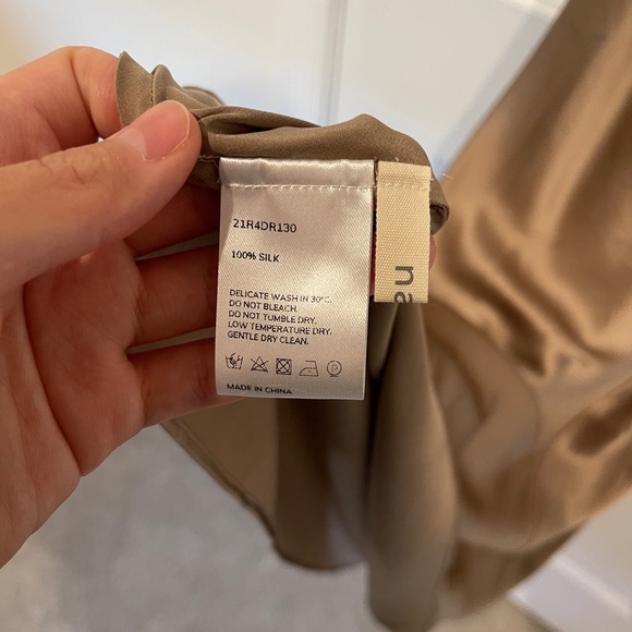 100% silk Nap halter dress gold - Picture 5 of 5